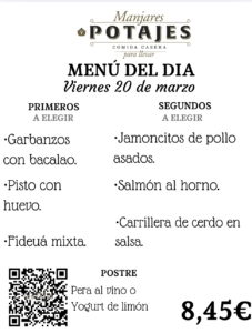 Menú del día